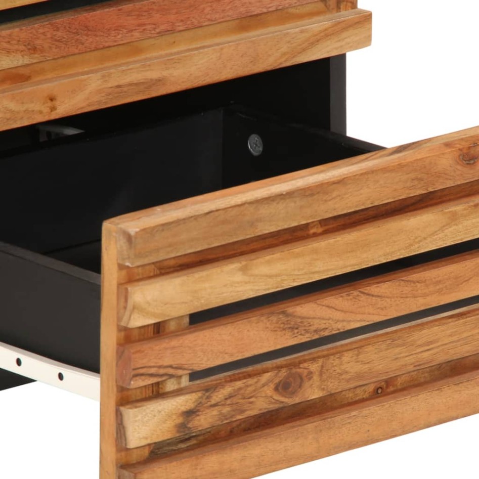 Mesitas de noche 2 uds madera maciza de acacia 40x34x46