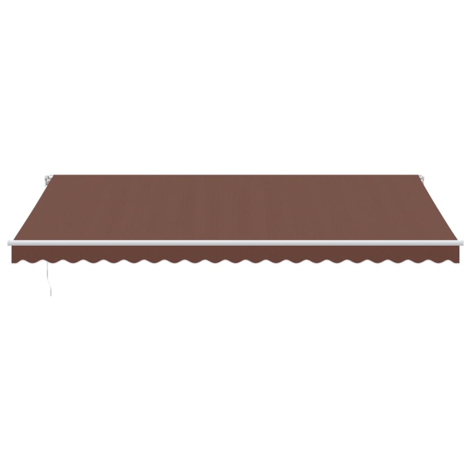 Toldo retráctil manual marrón 500x300