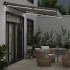 Toldo retráctil manual con LED antracita y blanco 350x250