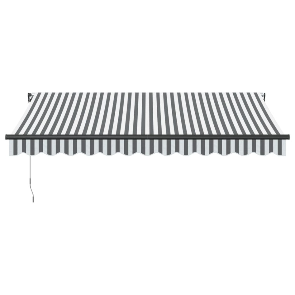 Toldo retráctil manual con LED antracita y blanco 350x250