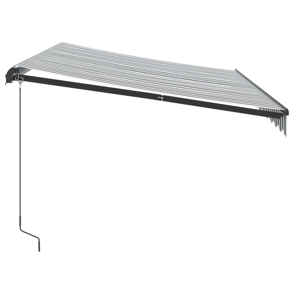 Toldo retráctil manual con LED antracita y blanco 350x250
