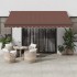 Toldo retráctil manual marrón 400x350