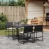 Set de muebles jardín 5 pzas con cojines ratán sintético