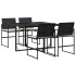 Set de muebles jardín 5 pzas con cojines ratán sintético