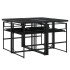 Set de muebles jardín 5 pzas con cojines ratán sintético