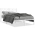Estructura cama sin colchón con cabecero metal blanco