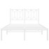 Estructura cama sin colchón con cabecero metal blanco