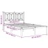 Estructura cama sin colchón con cabecero metal blanco