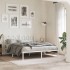 Estructura cama sin colchón con cabecero metal blanco