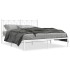 Estructura cama sin colchón con cabecero metal blanco
