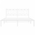 Estructura cama sin colchón con cabecero metal blanco