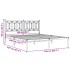 Estructura cama sin colchón con cabecero metal blanco