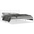 Estructura cama sin colchón con cabecero metal blanco