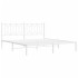 Estructura cama sin colchón con cabecero metal blanco
