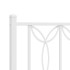 Estructura cama sin colchón con cabecero metal blanco