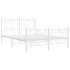 Estructura cama sin colchón con estribo metal blanco 135x190