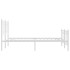Estructura cama sin colchón con estribo metal blanco 135x190