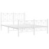 Estructura cama sin colchón con estribo metal blanco 140x200
