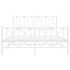 Estructura cama sin colchón con estribo metal blanco 140x200