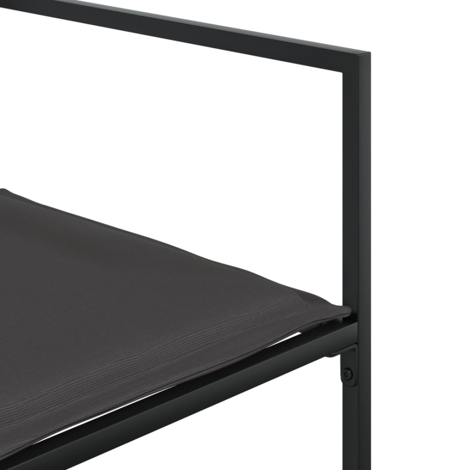 Sillas de jardín con cojines 4 unidades acero y textilene