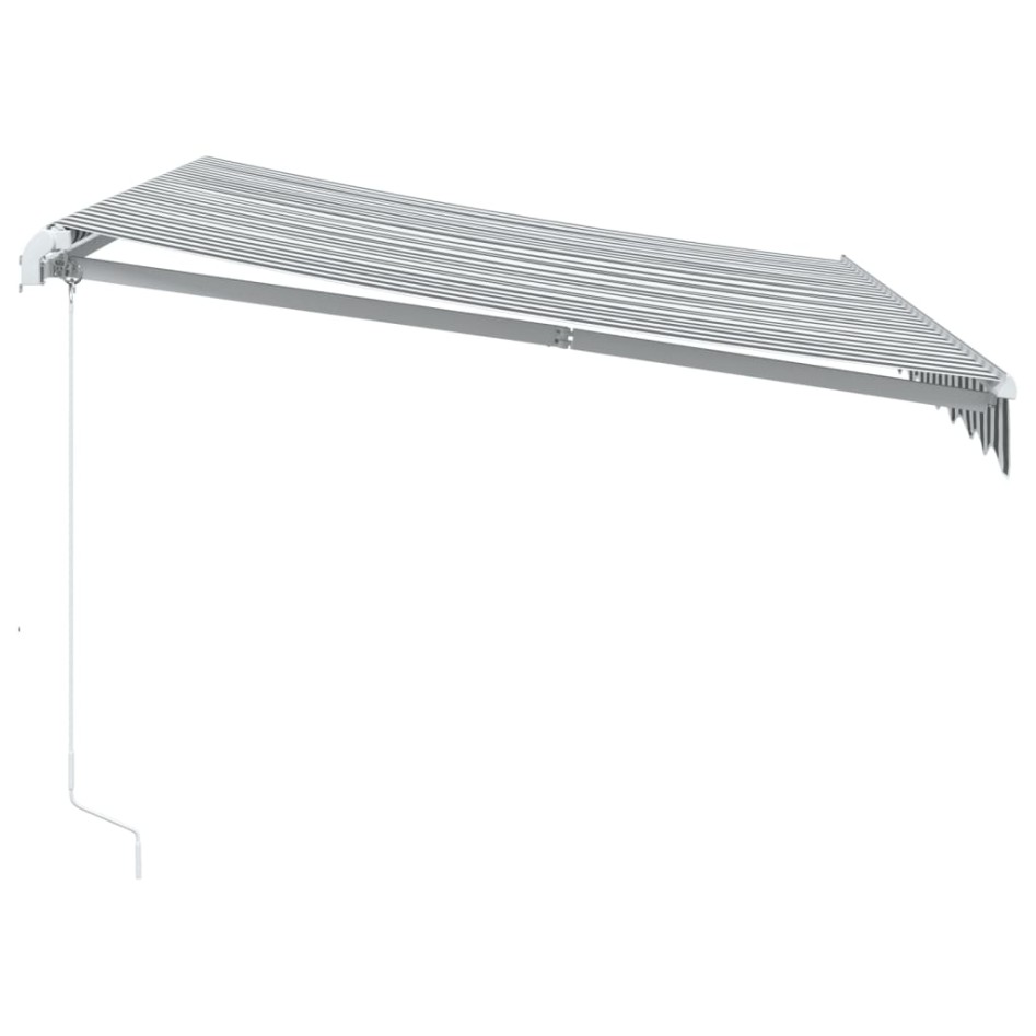 Toldo retráctil manual con LED antracita y blanco 300x250
