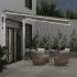 Toldo retráctil automático luz LED antracita blanco