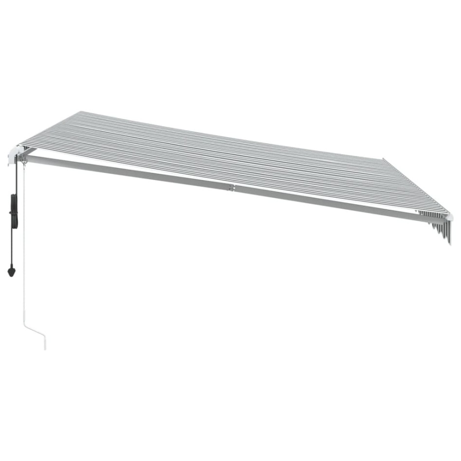 Toldo retráctil automático luz LED antracita blanco