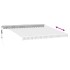 Toldo retráctil automático luz LED antracita blanco