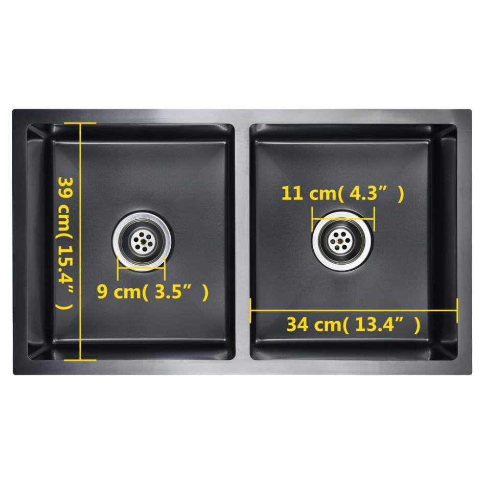 Fregadero de cocina hecho a mano acero inoxidable