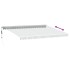 Toldo retráctil automático gris antracita y blanco 450x350