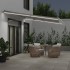 Toldo retráctil manual luz LED antracita y blanco 500x350