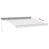 Toldo retráctil manual gris antracita y blanco 400x350