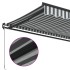 Toldo retráctil manual gris antracita y blanco 400x350