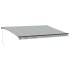 Toldo retráctil manual luz LED antracita y blanco 500x350