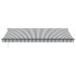 Toldo retráctil manual luz LED antracita y blanco 500x350