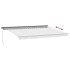 Toldo retráctil manual luz LED antracita y blanco 500x350