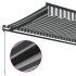 Toldo retráctil manual gris antracita y blanco 400x300