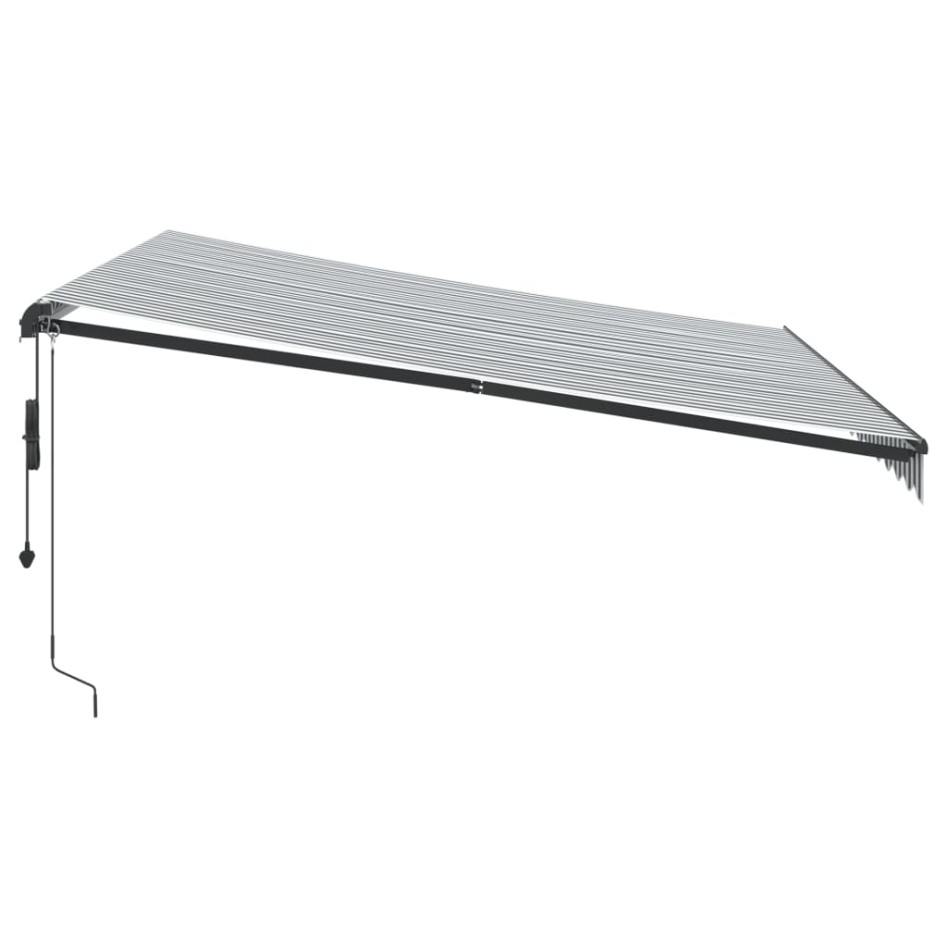 Toldo retráctil automático gris antracita y blanco 400x300