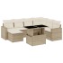 Set de sofás de jardín y cojines 8 piezas ratán sintético