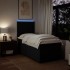 Cama box spring con colchón tela negro 90x200