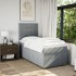 Cama box spring con colchón tela gris claro 90x200
