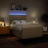 Cama box spring con colchón tela color crema 140x200