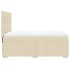 Cama box spring con colchón tela color crema 140x200