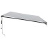 Toldo retráctil automático gris antracita y blanco 600x300