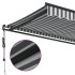 Toldo retráctil automático gris antracita y blanco 600x300