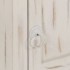 Mesita de noche de madera maciza de mango blanca 40x30x50