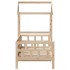 Sofá cama con techo de madera maciza de pino 80x200