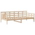 Set de sofá cama con banco y techo madera maciza pino 90x200