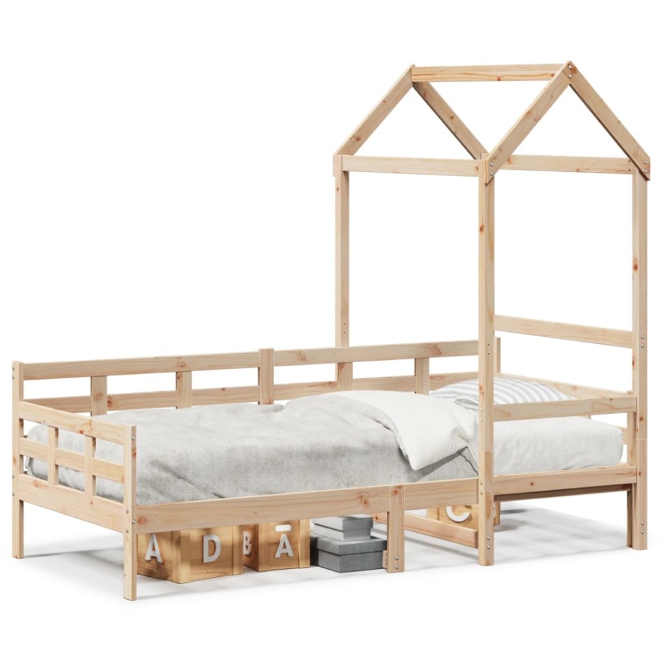 Sofá cama con techo madera maciza de pino 90x200