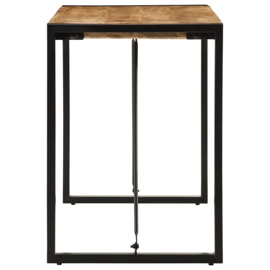 Mesa de comedor madera maciza de mango rugoso 120x55x76